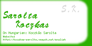sarolta koczkas business card