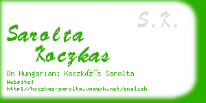 sarolta koczkas business card